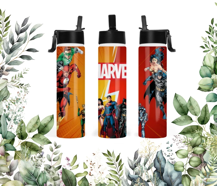 Botella de agua Marvel Heroes 22 oz vaso de acero inoxidable frasco aislante Foto 1 de 1
