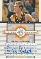 Rick Rickert 2003 UD Signs of Success Top Prospects autograph auto card SS-RR