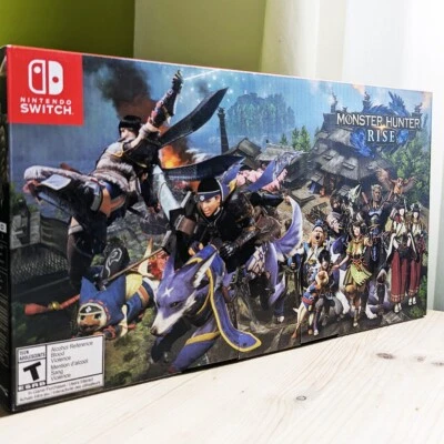 new + free shipping Nintendo Switch MONSTER HUNTER RISE Deluxe Edition system - Image 1 of 4