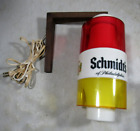 Vintage 1960s Schmidt's Beer Philadelphia Lighted Sconce Bracket Sign Light