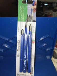 NEW in PACKAGE DASCO PRO 3 PIECE MARKING KIT Center, Starter & Prick Punches USA - Picture 1 of 6