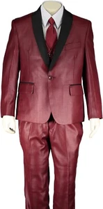 Art Hoffman Boy's Regular Fit 5-Piece Formal Tuxedo Suit Set - Picture 1 of 4