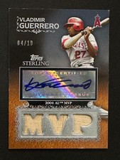 2009 Topps Sterling MVP Vladimir Guerrero Sr /10 Auto Autograph Game Used Bat