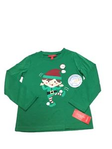 Family Pajamas Kids Candy Cane Striped Pajama Top , Green, 8 - Picture 1 of 1