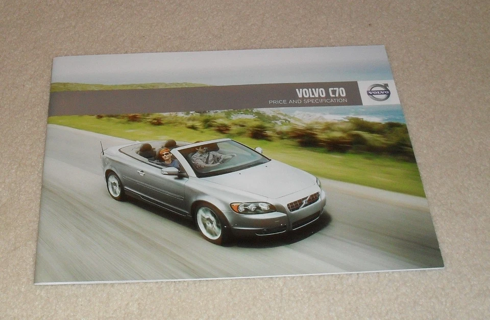 Volvo C70 Price & Specification Brochure 2009 - S SE Lux Sport D5 2.0D T5 2.4i - Image 1 of 1