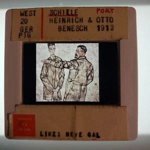 Egon Schiele Heinrich & Otto Benesch 1913 Art 35mm Glass Slide - Picture 1 of 4