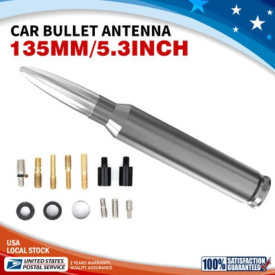 Antena bala de metal de 5,3" compatible con Toyota Tundra Tacoma FJ Cruiser 2000-2021 Foto 1 de 4