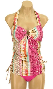 COSTUME DA BAGNO KECHIKA NUOVO CON ETICHETTE DONNA FASCIA TANKINI (TK95 WPO) - Foto 1 di 2