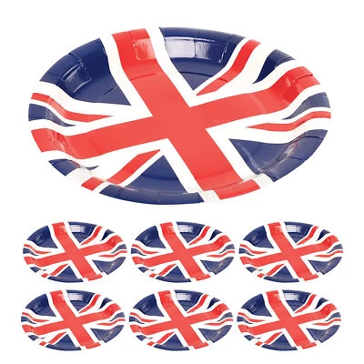 MUSTBEBONKERS VE DAY UNION JACK STREET PARTY PARADE PICNIC FOOD TABLEWARE PAPER PLATES 9"