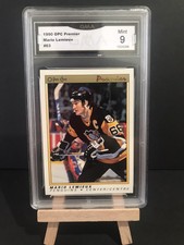 1990-91 O-Pee-Chee OPC Premier Mario Lemieux #63 GMA 9 Pittsburgh Penguins MINT