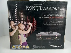 Mitsui MK1000 Karaoke DVD player with 2 microphones and 5 Spanish DVDs - Picture 1 of 14