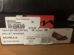 Icon Shoes Tahitian Mountain Ballet Skimmer, Size 36 Morea-6 - Picture 1 of 4