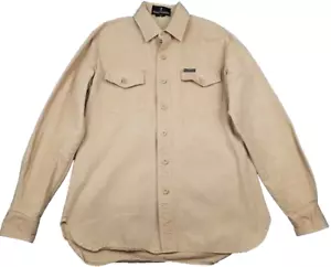 Vtg Royal Robbins Shirt Men S Elbow Patch Khaki Long Sleeve Flap Pockets Outdoor - Picture 1 of 17