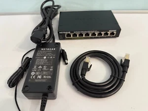NETGEAR GS308P 8-Port Gigabit Ethernet Unmanaged Switch with 4-Ports PoE - Black - Picture 1 of 5