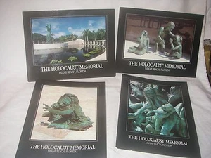 JUEGO DE 4 POSTALES CONMEMORATIVAS DEL HOLOCAUSTO MIAMI BEACH FL. ARTE KENNETH TREISTER 1990 - Imagen 1 de 5