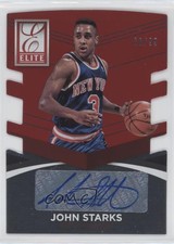 2014-15 Panini Donruss Elite Status Signatures Red Die-Cuts /99 John Starks Auto