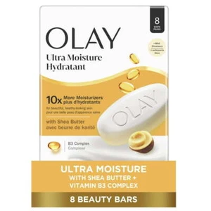 Olay Ultra Moisture Shea Butter Beauty Bar with Vitamin B3 Complex 3.17oz, 8ct - Picture 1 of 5