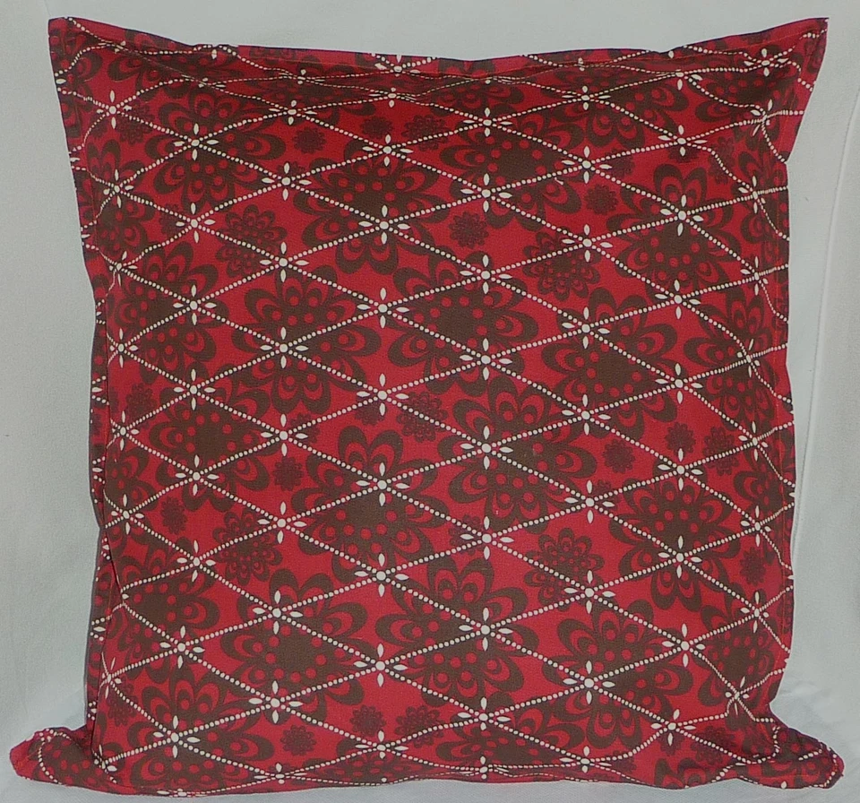 Cushion Cover Retro deep red black Cotton Home Sofa Décor UK 18" Pillow Case X5 - Image 1 of 1