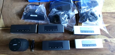 3x Bose Soundlink Mini 2 carbon + 2x Soundlink Mini 1+5x Ladekabel defekt silber - Bild 1 von 4