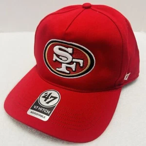 '47 Brand San Francisco 49ers Hitch Snapback Hat Cap Adjustable Red NFL Football - Picture 1 of 6