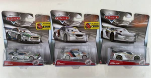 New Disney Pixar Cars 2014 Silver Racer Series Set Gearsley Schnell Hamilton - Picture 1 of 2
