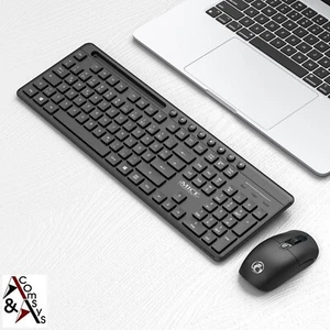 PC USB Funk Tastatur Maus Set leise Tasten Deutsch QWERTZ Kabellos High Qualty#4 - Bild 1 von 11