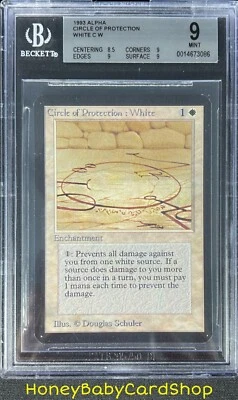 MTG Limited Edition Alpha 1993 Circle of Protection: White BGS 9.0 MINT 93/94 - Image 1 of 4