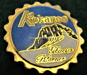 KOKANEE GLACIER PILSNER BEER BOTTLE CAP STYLE Lapel Pin  - Picture 1 of 3