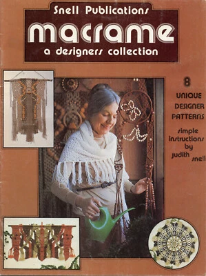 Macrame 8 Unique Designer Patterns By Judith Snell Wall Hangings Plant Hangers - Image 1 of 4