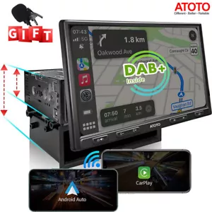 ATOTO F7XE 10 Pollici DAB/DAB+ Autoradio 1 Din GPS Wireless Carplay&Android Auto - Foto 1 di 12