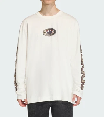 adidas Originals Graphic LS Top Men's Lifestyle Casual Top Sports AsiaFit KS6859 - Image 1 of 4