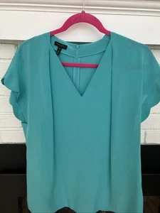 Blusa Escada Talla 44 Turquesa 100% Seda Nueva Sin Etiquetas Detalles Vieira Profesional Bonita - Imagen 1 de 9