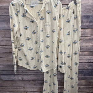 Queen Bee Luxe Pima Pajama Honey Bee 2 piece Set Large - Picture 1 of 11