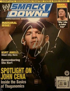 WWE Smackdown Magazin Holiday 2003 John Cena handsigniert Beckett COA - Bild 1 von 8