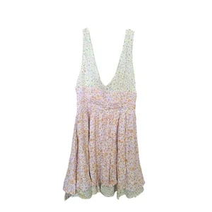 Mini Abito Senza Maniche Principessa Polly 6 Donna Multicolore Floreale Scollo V Fluido - Foto 1 di 5