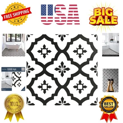 Azulejos de piso FP2480 Comet Peel & Stick, negros Foto 1 de 4