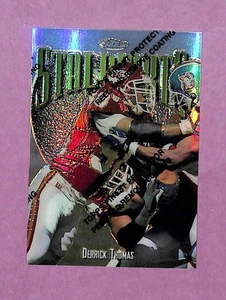 1997 Finest Silver Refractor Derrick Thomas Stallwarts #312 Kansas City Chiefs - Imagen 1 de 2