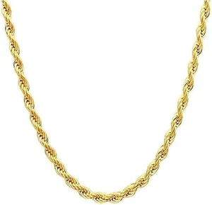 14 Karat Gelbgold Seil Kette Halskette - 3,2 mm 4,2 mm robustes Design (16, 18, 20, ... - Bild 1 von 7