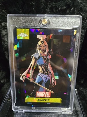2024 TOPPS CHROME SAPPHIRE MARVEL BLACK REFRACTOR SHURI /10  - Image 1 of 2