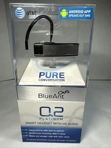 BlueAnt Q2 Platinum Voice Command Bluetooth Smart Headset A2DP New And Sealed HD - Picture 1 of 11