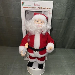 Vtg Telco Motion-Ettes Of Christmas Santa 17" Illuminated W/ Music Working Clean - Picture 1 of 11