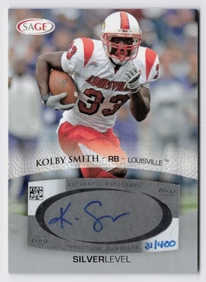 2007 SAGE Autographed Football Auto Kolby Smith #A48 Silver /400 (AU, RC) - Image 1 of 2