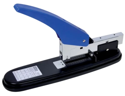 Heavy Duty Stapler Half Strip 100 Sheet Capacity Black Blue Office Depot 5622498