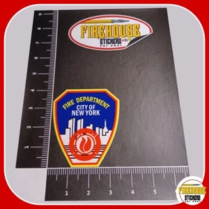 FDNY Fire Department Of New York 4" X 3.5" glossy die-cut vinyl sticker - Picture 1 of 1