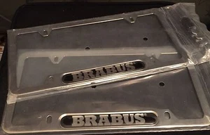 Brabus Logo License Plate Frame Made By Brabus In Germany "CHROME"Genuine 2 Pcs - Picture 1 of 3
