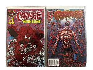 Carnage Mind Bomb 1 And It’s A Wonderful Life 1 (1996) Marvel Comics BEAUTIFUL - Picture 1 of 3