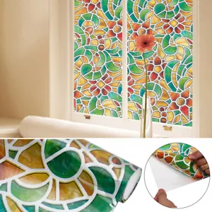 Frosted Privacy Window Film Self Adhesive Etched Glass Static Cling Vinyl Cover - Picture 1 of 12