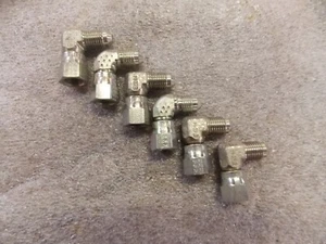 Six 90 Degree -4 AN Male to -4 AN Female Swivel Steel Fittings - Picture 1 of 1