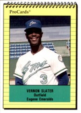 1991 Eugene Emeralds ProCards #3741 Vernon Slater Tampa Florida FL Baseball Card