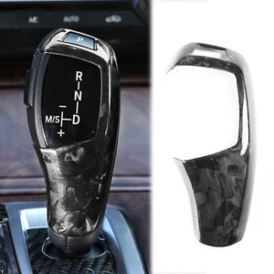 Forged Carbon Fiber Gear Shift Knob Cover For BMW F30 F32 F34 3 4 Series 2013-18 - Picture 1 of 10